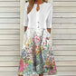 Clara - Königsblaues Kleid mit Blumenakzent