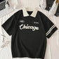 JOSEF - Herren Polo-Shirt mit lockerem Schnitt und Chicago-Druck