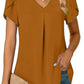 Hannah - Rotes V-Ausschnitt Shirt