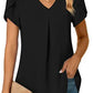 Hannah - Rotes V-Ausschnitt Shirt