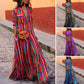 Lara - Bunte Streifen Maxikleid