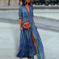 Lara - Bunte Streifen Maxikleid