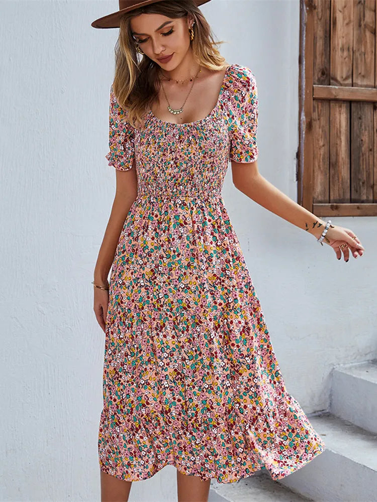 ALLISON - Vintage Kleid mit Blumendruck