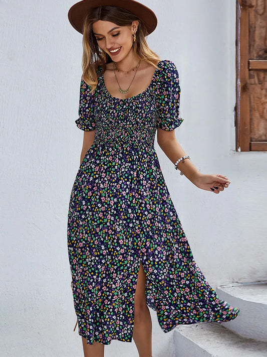 ALLISON - Vintage Kleid mit Blumendruck