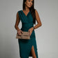 Kleid mit V-Ausschnitt und Schlitz - Nelly