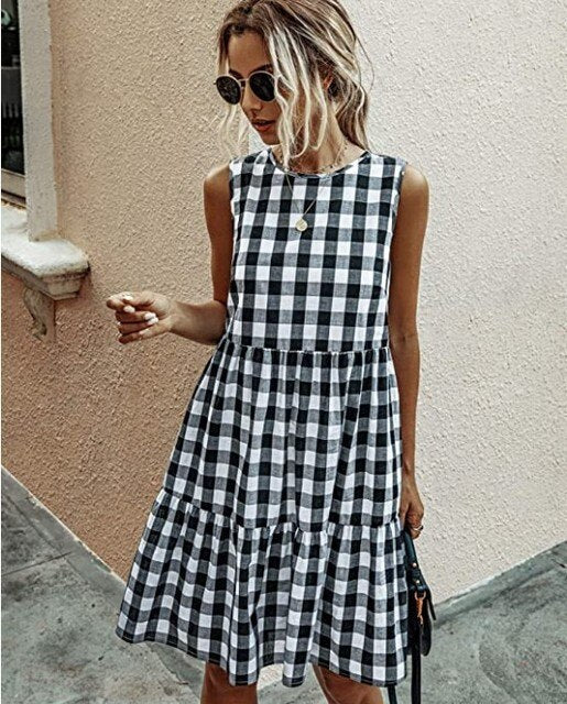 Julia | Kleid mit Rüschen in der Mitte