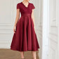 Isabella - Weißes V-Ausschnitt Kleid