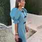 Isabella | Elegantes Kleid mit Schleife und Puffärmeln