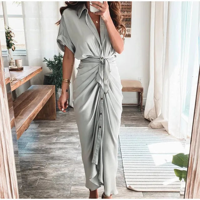 Clara - Roséfarbenes Hemdkleid mit Bandage