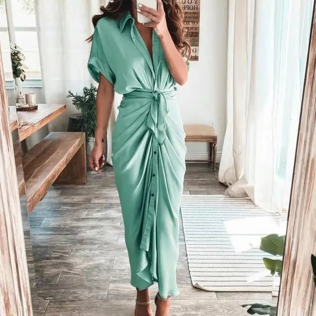 Clara - Roséfarbenes Hemdkleid mit Bandage
