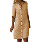 Elena - Weißes Button-Down Leinenkleid