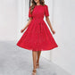 Charlotte - Graues Tupfenkleid im Retro-Stil