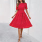Charlotte - Graues Tupfenkleid im Retro-Stil