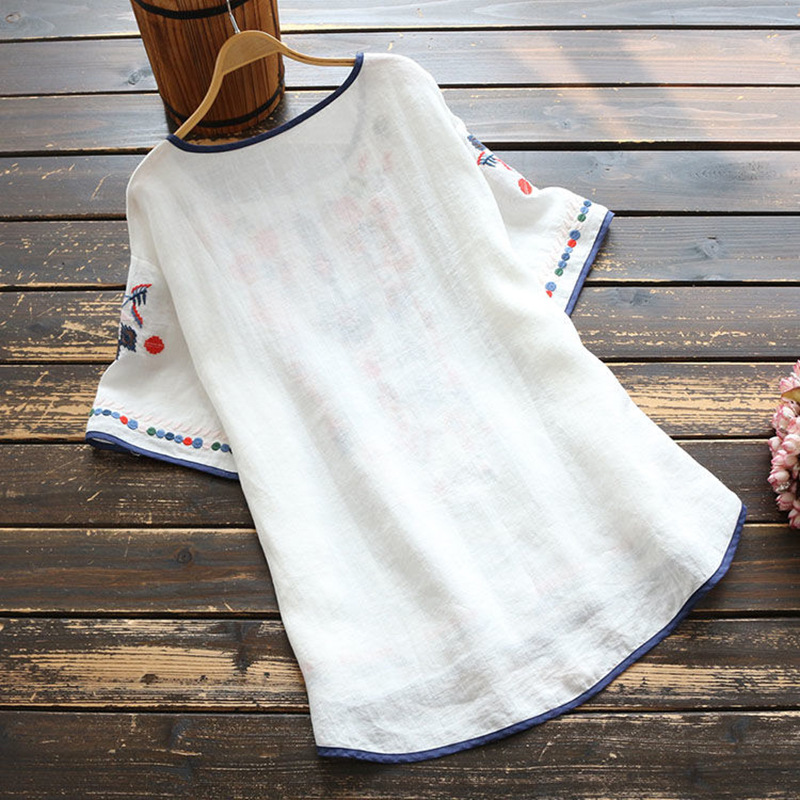 Elisa | Bestickte, lockere Ethno-Bluse