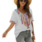 Elsa | Bestickte mexikanische Slim Fit Bluse