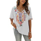 Elsa | Bestickte mexikanische Slim Fit Bluse