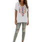 Elsa | Bestickte mexikanische Slim Fit Bluse