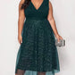 Isabella - Schwarz Glitzerndes Sommerkleid