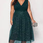 Isabella - Schwarz Glitzerndes Sommerkleid