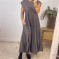 FERN | Ärmelloses Faltenkleid