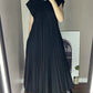 Hazel - Ärmelloses Faltenkleid
