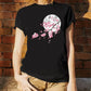Julia - Schwarzes Kirschblüten-T-Shirt