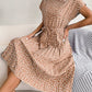 Valentina - Pinkes Blumenfalten A-Linien Kleid