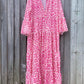 Fleur - Lange Damenkleid mit Leopardenmuster