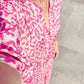 Fleur - Lange Damenkleid mit Leopardenmuster