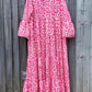 Fleur - Lange Damenkleid mit Leopardenmuster