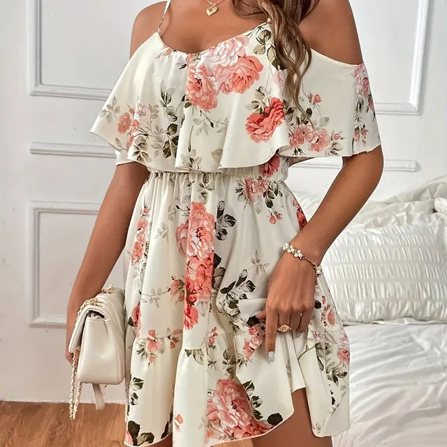 Mia - Weißes Blumen-Sommerkleid