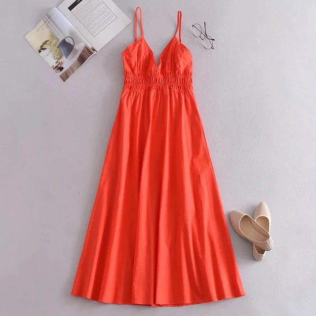 Julia Sommergrünes Maxikleid