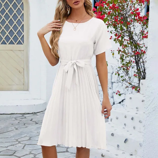 Emma - Mintgrünes Plisseekleid
