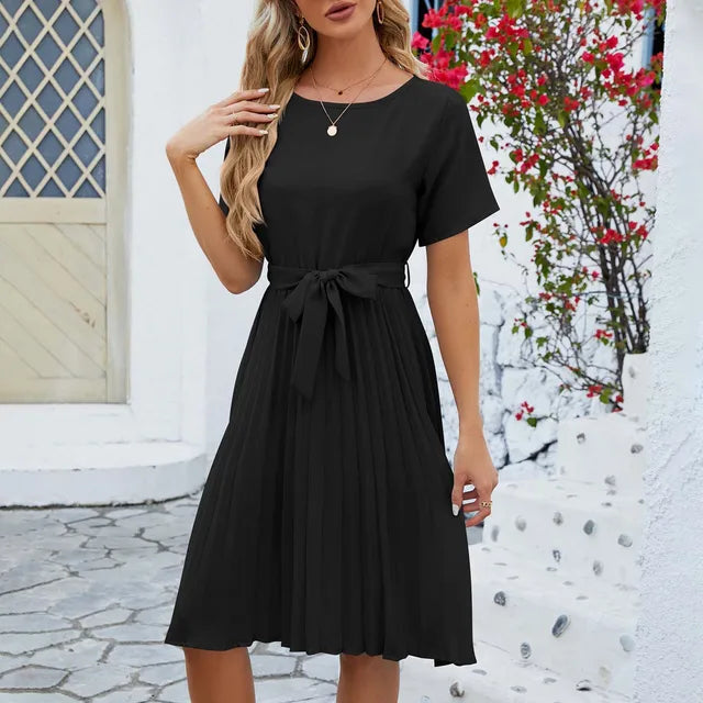 Emma - Mintgrünes Plisseekleid