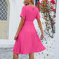 Lena - Elegantes Fuchsia Rüschenkleid