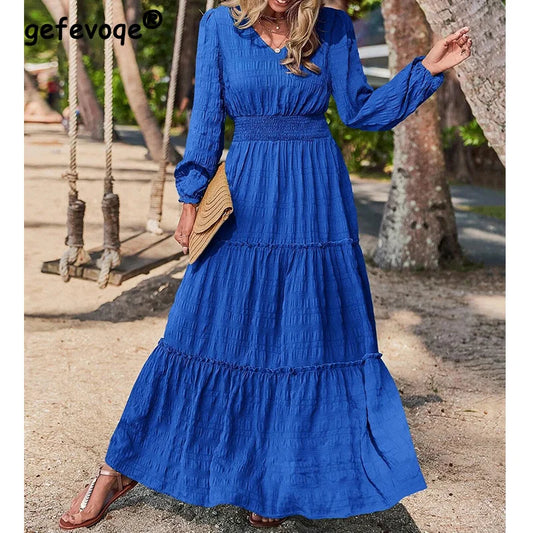 Amelie - Elegantes Maxikleid in Schwarz