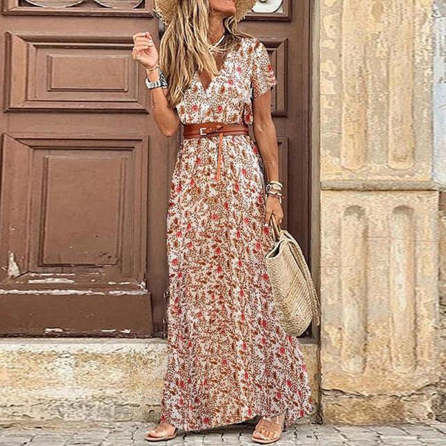 Anais - Langes Ibiza Faltenkleid
