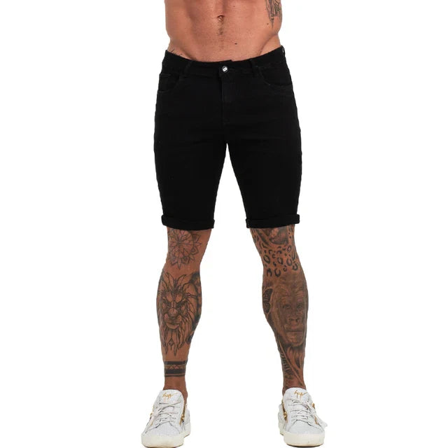 Schlanke Herren-Denim-Shorts