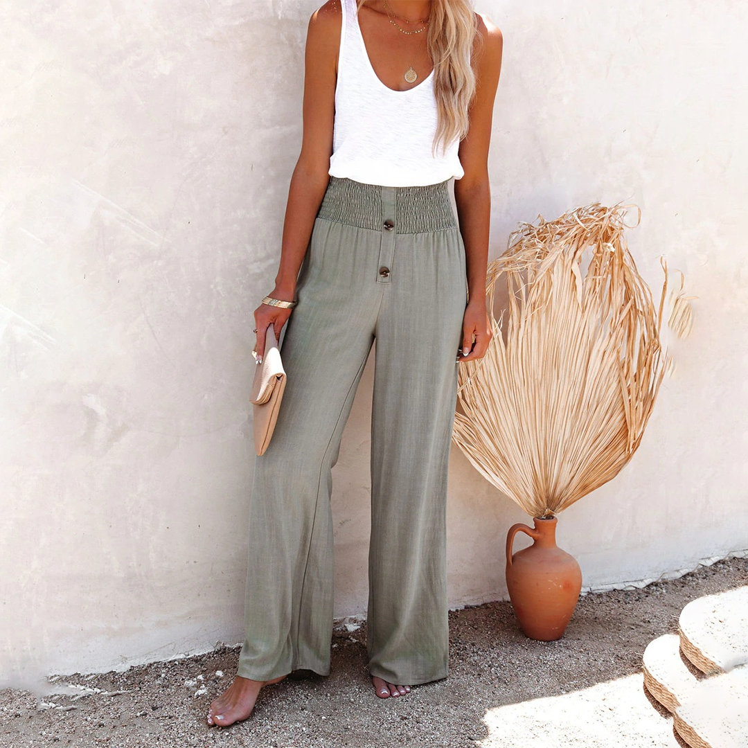 Hilla - Broek met hoge taille