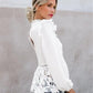 Exklusives Boho-Top | Romantisches Oberteil in Weiß mit feinen Spitzen-Details und Puffärmeln