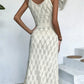 Marlene - Beige Häkel-Strandkleid