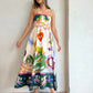 Carrie - Elegantes Print-Maxikleid