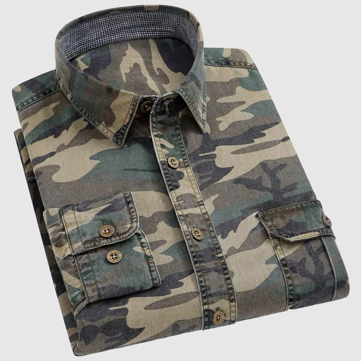 Robert - Camouflage Langarmhemd