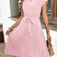 Elegantes Sommerkleid mit Taillenband & fließender A-Linie