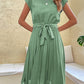 Elegantes Sommerkleid mit Taillenband & fließender A-Linie