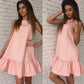 Luisa - Königsblaues Volantkleid