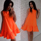 Luisa - Königsblaues Volantkleid