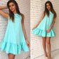 Luisa - Königsblaues Volantkleid