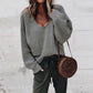Schwarzer V-Ausschnitt Pullover - Emma