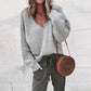Schwarzer V-Ausschnitt Pullover - Emma